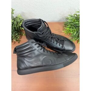 Oliver Cabell Mens Jabbar High Black Leather Lace Up Sneakers Size 45 US 12